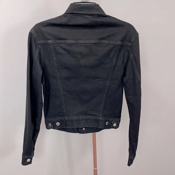 NWT Helmut Lang unisex Masc Trucker Jean Jacket Matte powder black